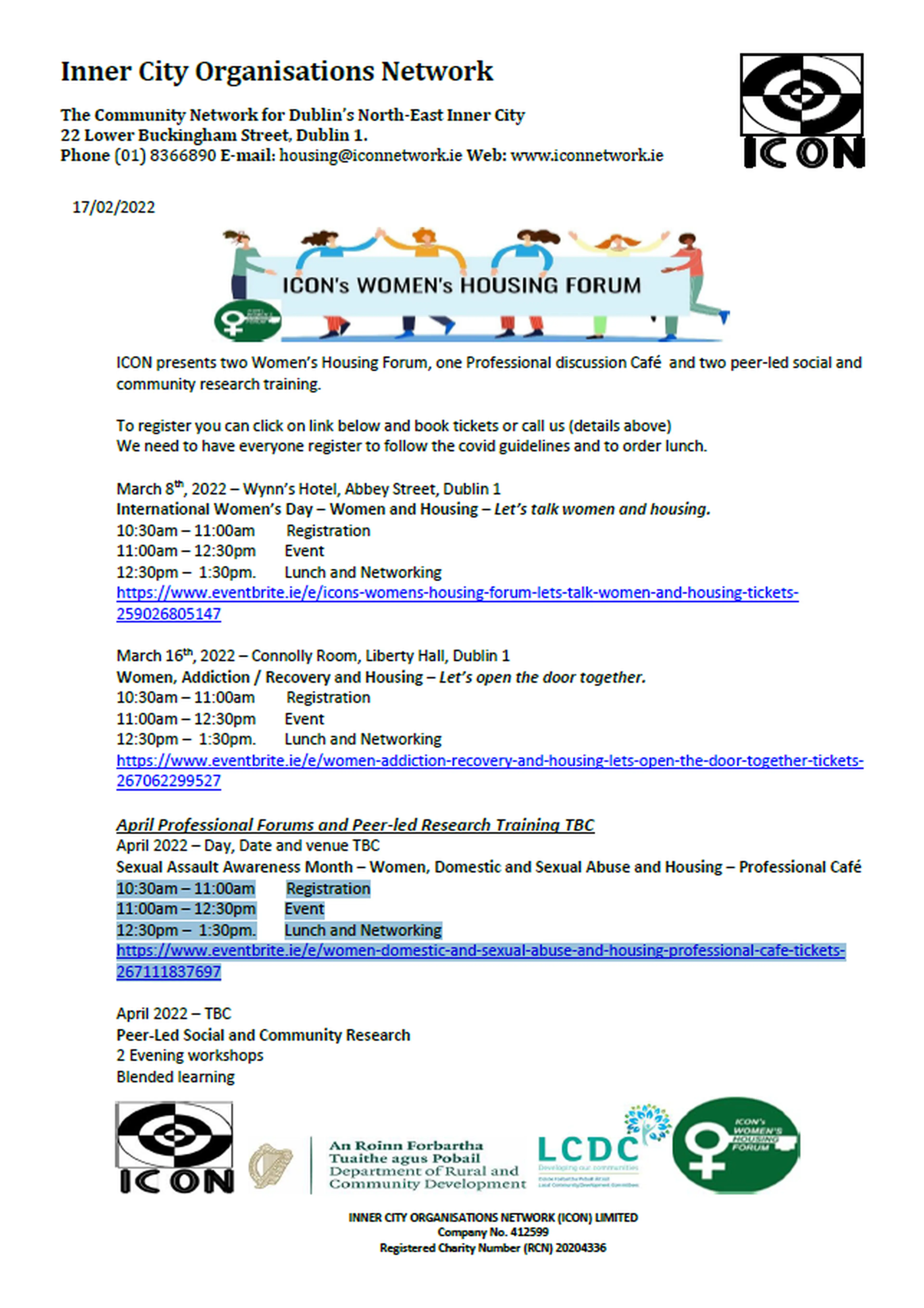  ICON CDP 2022 Womens Housing Forum Events Image